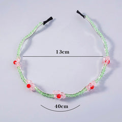 Wholesale Women's Simple Style Cherry Resin Iron Beaded Hair Band - ChicMeto