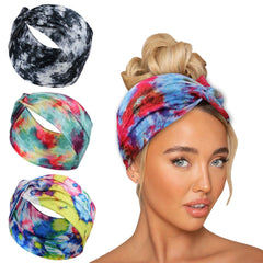 Wholesale Women's Simple Style Classic Color Block Cloth Printing Hair Band - ChicMeto