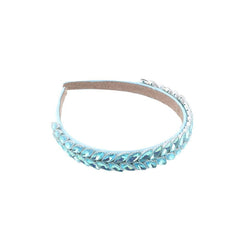 Wholesale Women's Simple Style Color Block Plastic Inlay Rhinestones Hair Band - ChicMeto