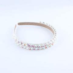 Wholesale Women's Simple Style Color Block Plastic Inlay Rhinestones Hair Band - ChicMeto