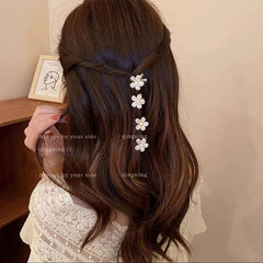 Wholesale Women's Sweet Flower Alloy Resin Plating Inlay Rhinestones Hair Clip - ChicMeto