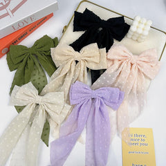 Wholesale Women's Sweet Polka Dots Bow Knot Polyester Hair Clip - ChicMeto